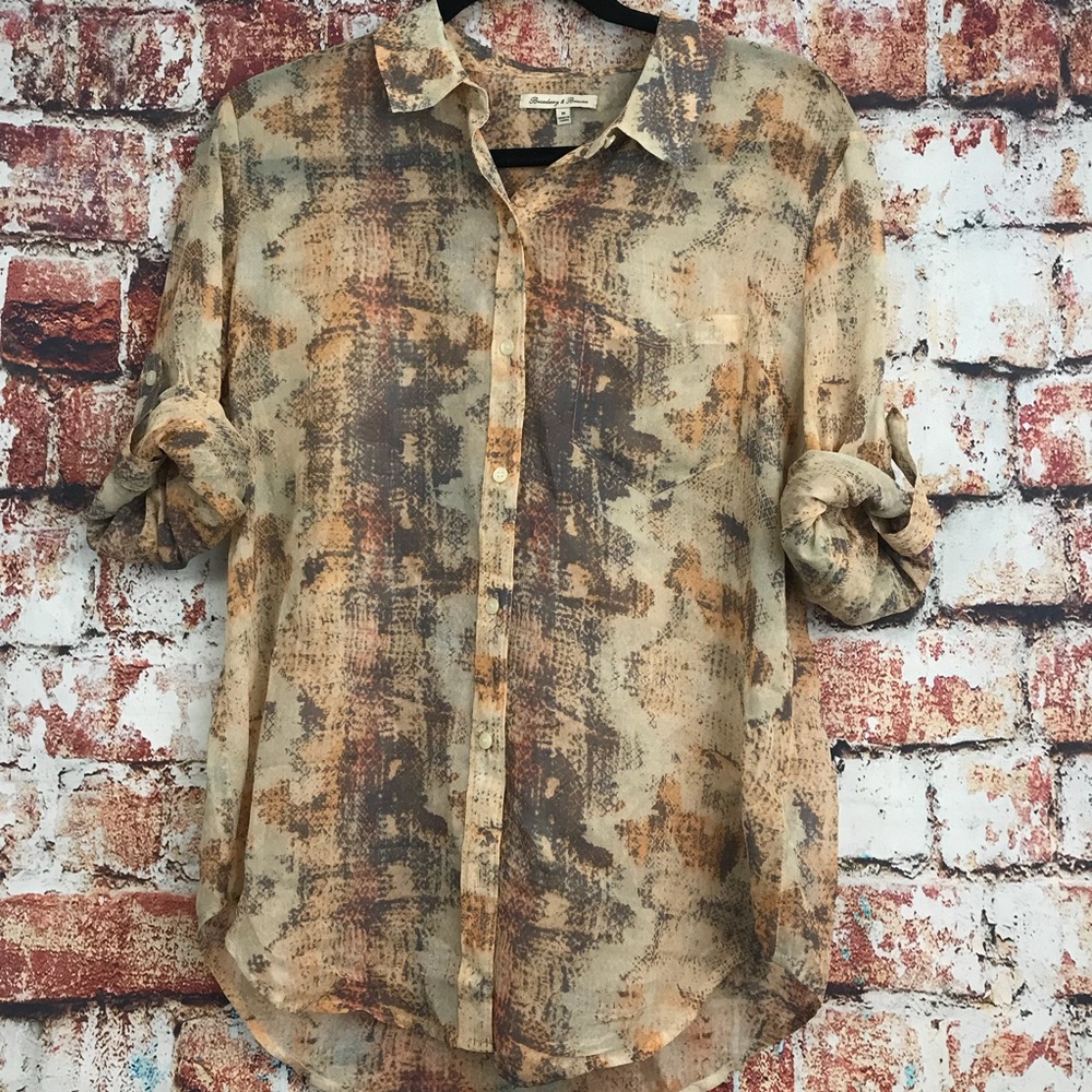 Broadway and Broome by Madewell silk print blouse